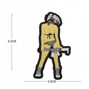 Патч, шеврон ПВХ на липучке Девушка М4 сзади [Strike Gear]